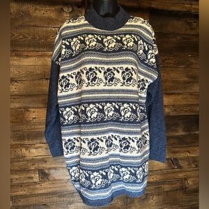 Vintage Dana Scott Floral Patterned  Sweater